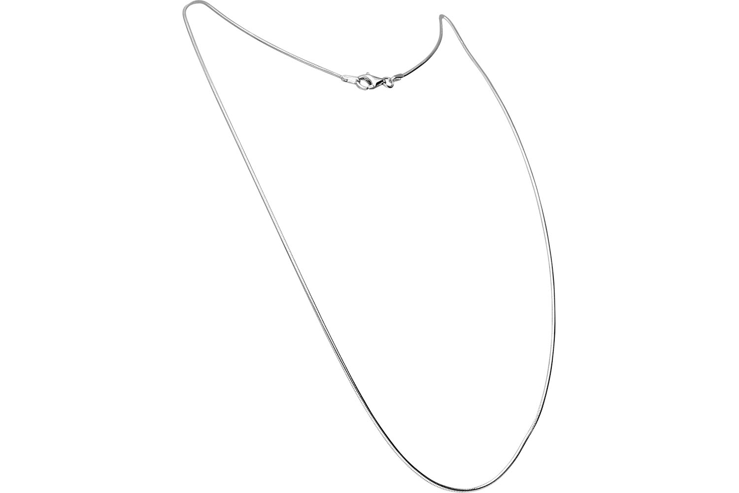 925er Silber Schlangenkette rhodiniert von Piercingline